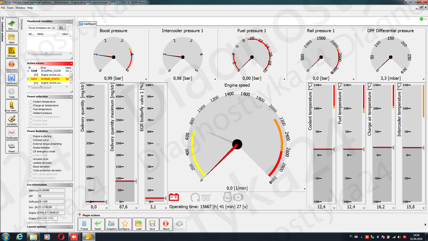 ZESTAW DIAGNOSTYCZNY Liebherr Maszyny Budowlane Dźwigi Serwisówka ASO