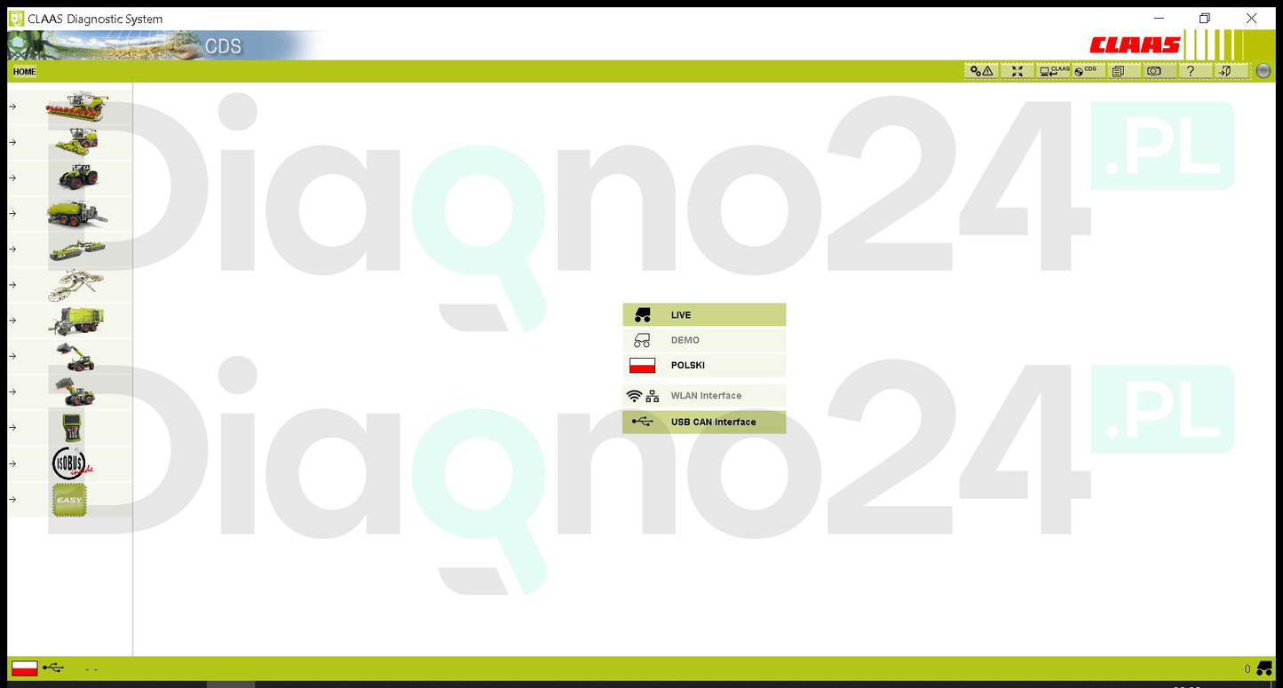 Claas CDS 7.5 2021.05 Najnowszy Soft Polska Wersja Zdalna Instalacja CAN USB / METADIAG