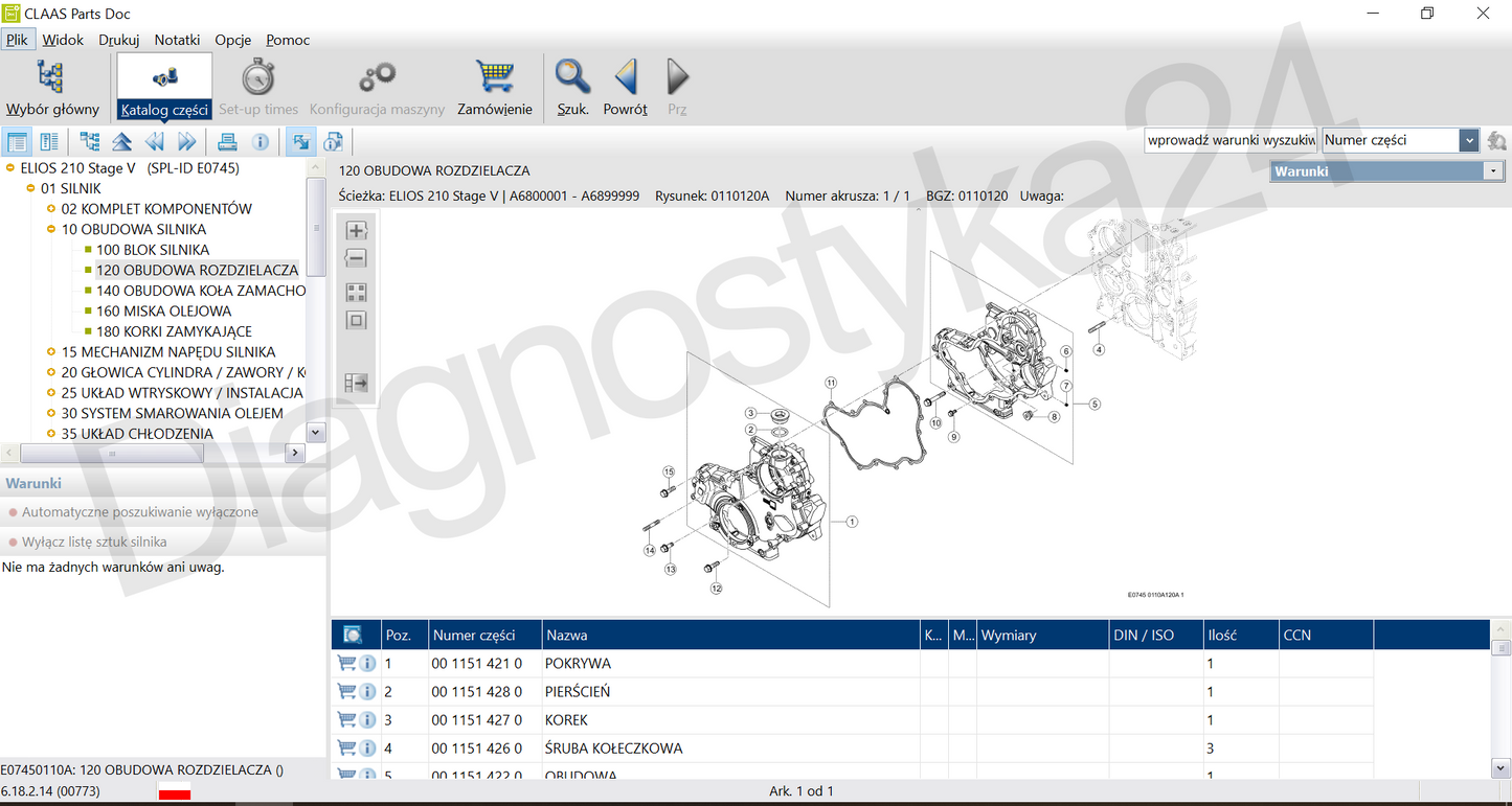 KATALOG CZĘŚCI Claas Parts Doc 2026 Schematy Instrukcje Maszyny