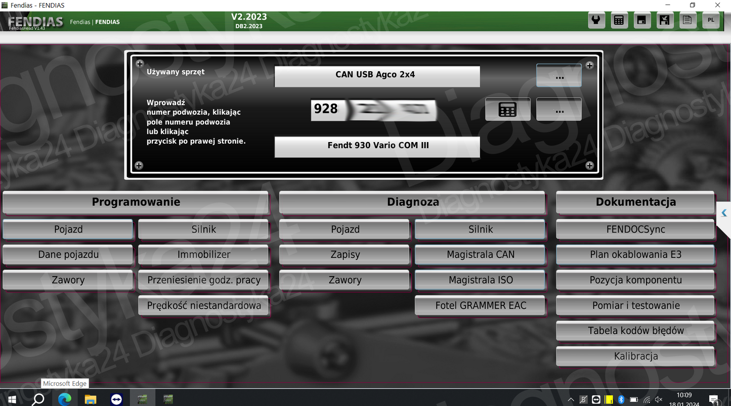 Fendias v2.2023 Fendt Oprogramowanie AGCO 2X4 Najnowsza Wersja