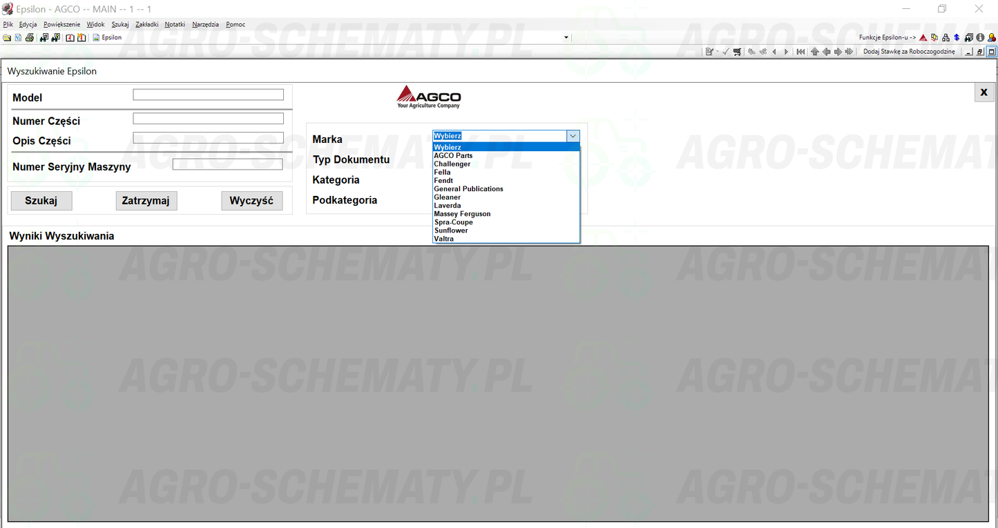 AGCO EPSILION 2022 KATALOG SCHEMATY Massey Ferguson Fendt AGCO Wypas Wersja Zdalna Instalacja
