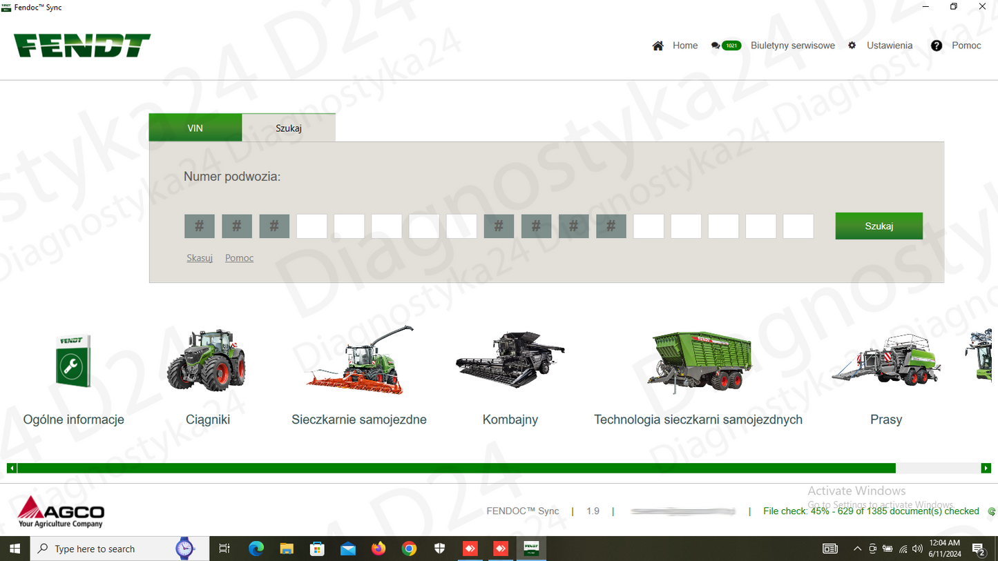 ZESTAW DIAGNOSTYCZNY Fendt Fendias v2.2024 Traktory Maszyny AGRO FULL