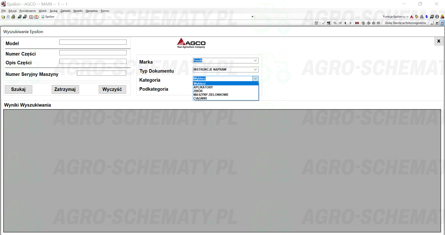 AGCO EPSILION 2022 KATALOG SCHEMATY Massey Ferguson Fendt AGCO Wypas Wersja Zdalna Instalacja
