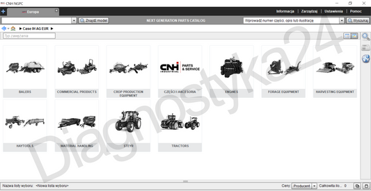 KATALOG CZĘŚCI Case Maszyny Rolnicze CNH NGPC