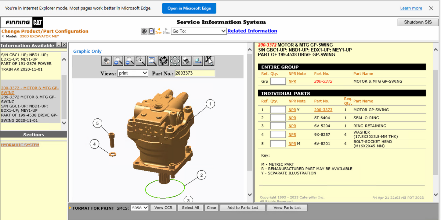 SIS 2022 Caterpillar PEŁNY Katalog Części Serwisowych Instrukcje