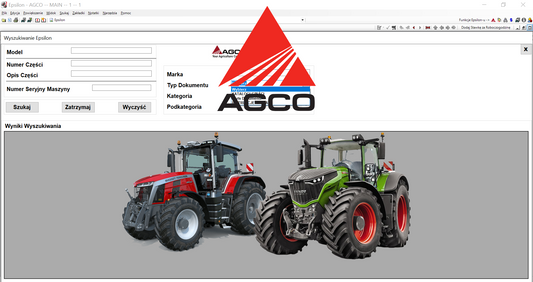 AGCO EPSILION 2022 KATALOG SCHEMATY Massey Ferguson Fendt AGCO Wypas Wersja Zdalna Instalacja