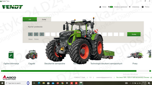 Fendoc Sync 2024 FENDT VARIO COM 400 500 600 700 800 900 1000 Katalog Serwisówek Instrukcje Napraw Schematy Elektryczne Diagramy