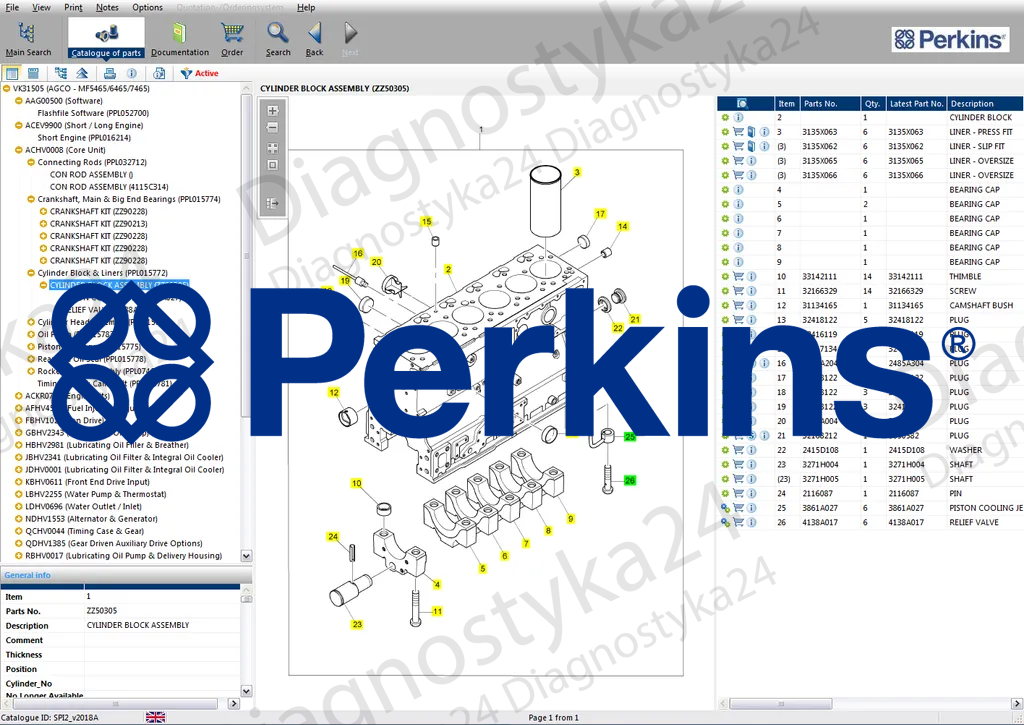 Perkins Display Module PERKINS SPI EPC Silniki Schematy Serwisówki Katalog Części Instrukcje ...